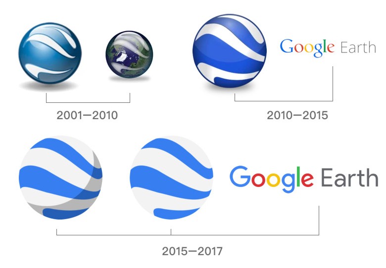 谷歌地球LOGO演变过程