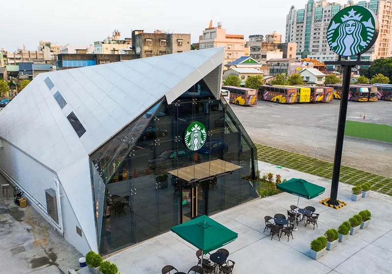 长沙深圳餐饮空间设计星巴克台湾北港开新店